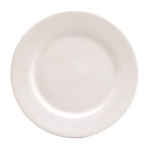 Oneida® Buffalo® China 6-1/4 Salad Plate, Bright White with Rolled Edge